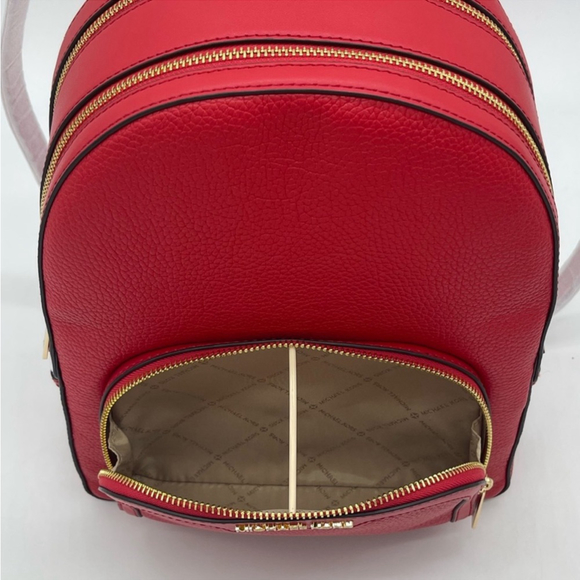Michael Kors Jaycee Medium Backpack and Wallet Set Bright Red - Picture 11 of 13